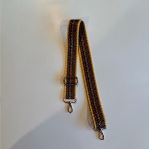 Adjustable Patterned Strap with Gold Hardware